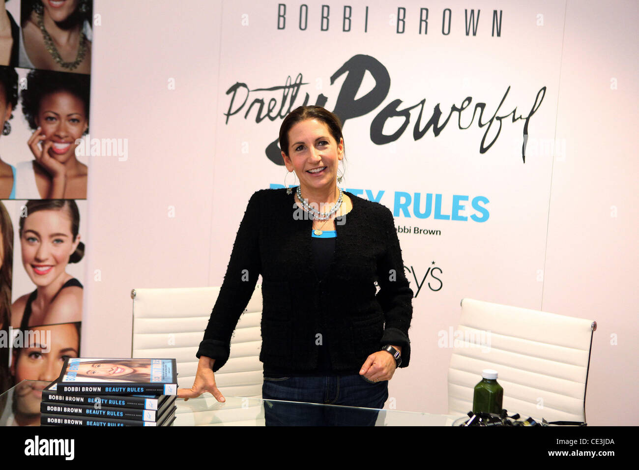 Makeup Artist Bobbi Brown signs her new book 'Beauty Rules' at Macy's Herald Square New York City, USA - 09.11.10 Stock Photo