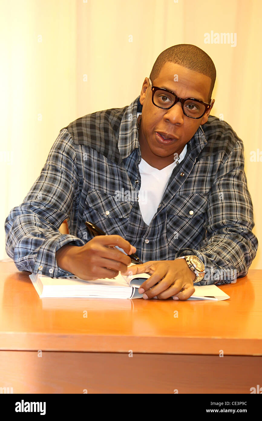 JayZ aka Shawn Carter signs copies of his new book 'Decoded' at Barnes
