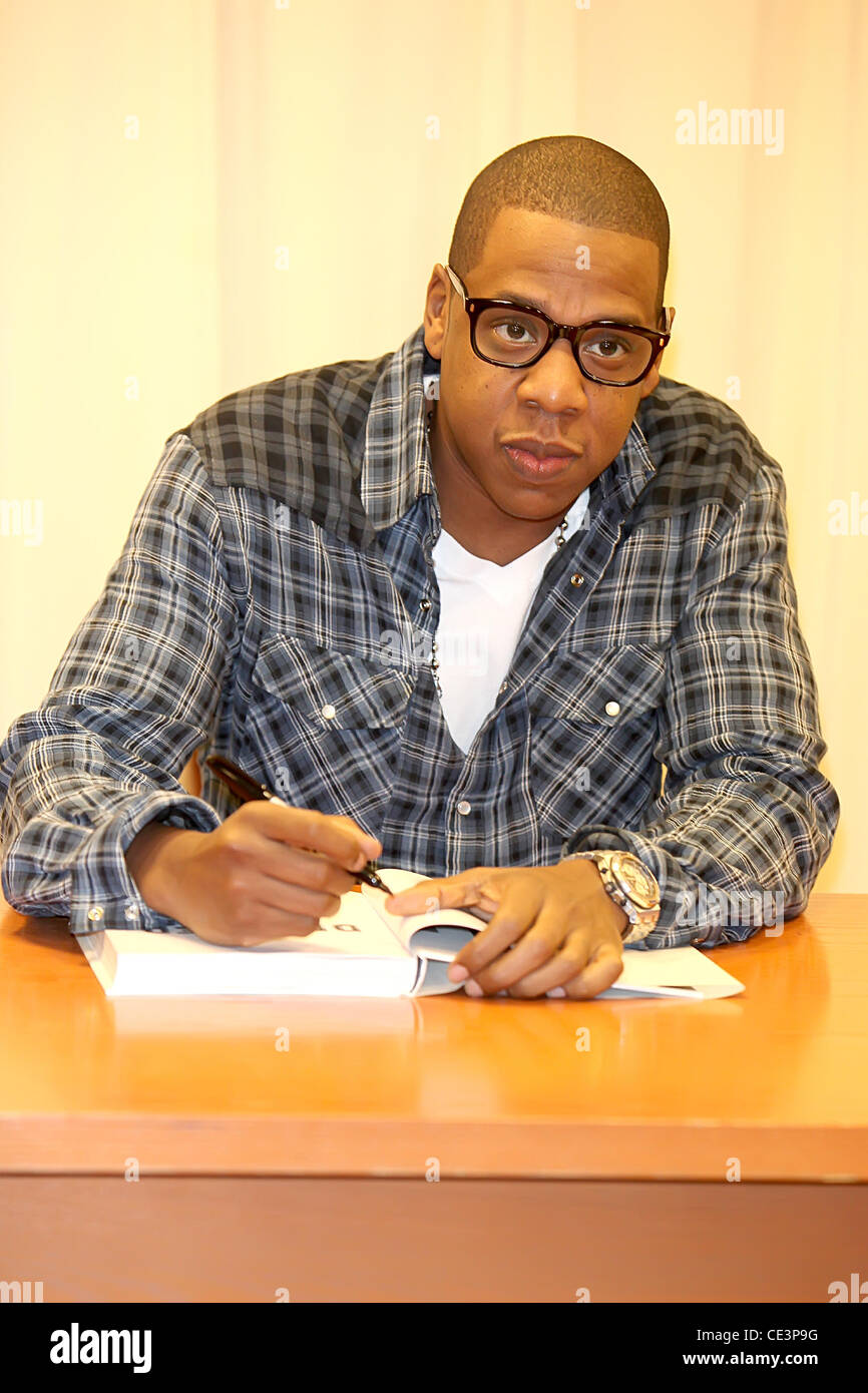 JayZ aka Shawn Carter signs copies of his new book 'Decoded' at Barnes