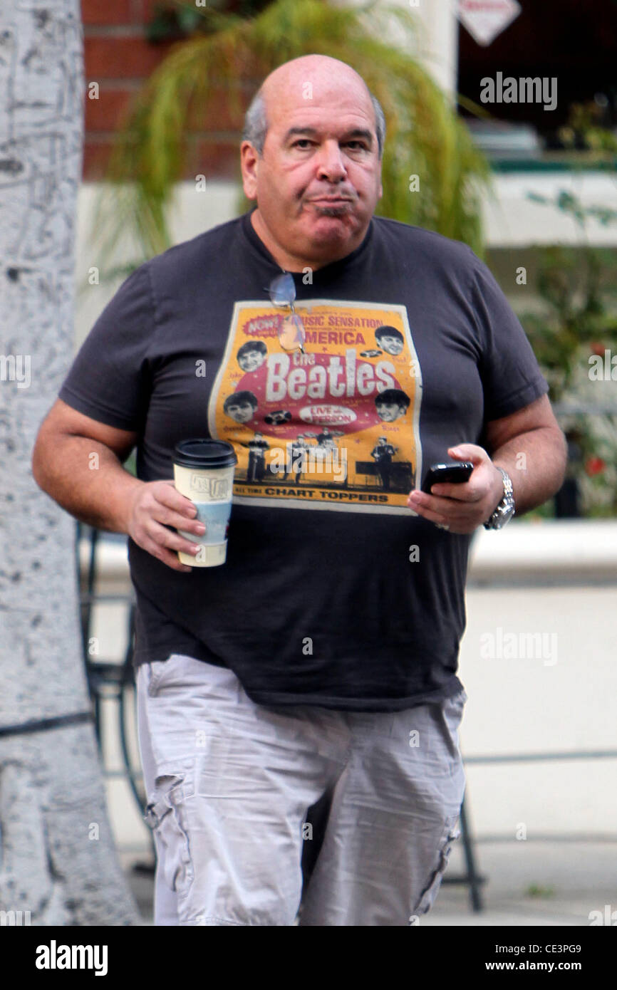 Mark Wahlberg's father Donald Wahlberg waits outside a medical building in Beverly Hills while Mark gets a tattoo removed  Los Angeles, California - 17.11.10 Stock Photo