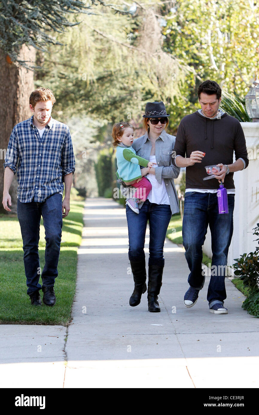 Alyson Hannigan her husband Alexis Denisof and their daughter Satyana