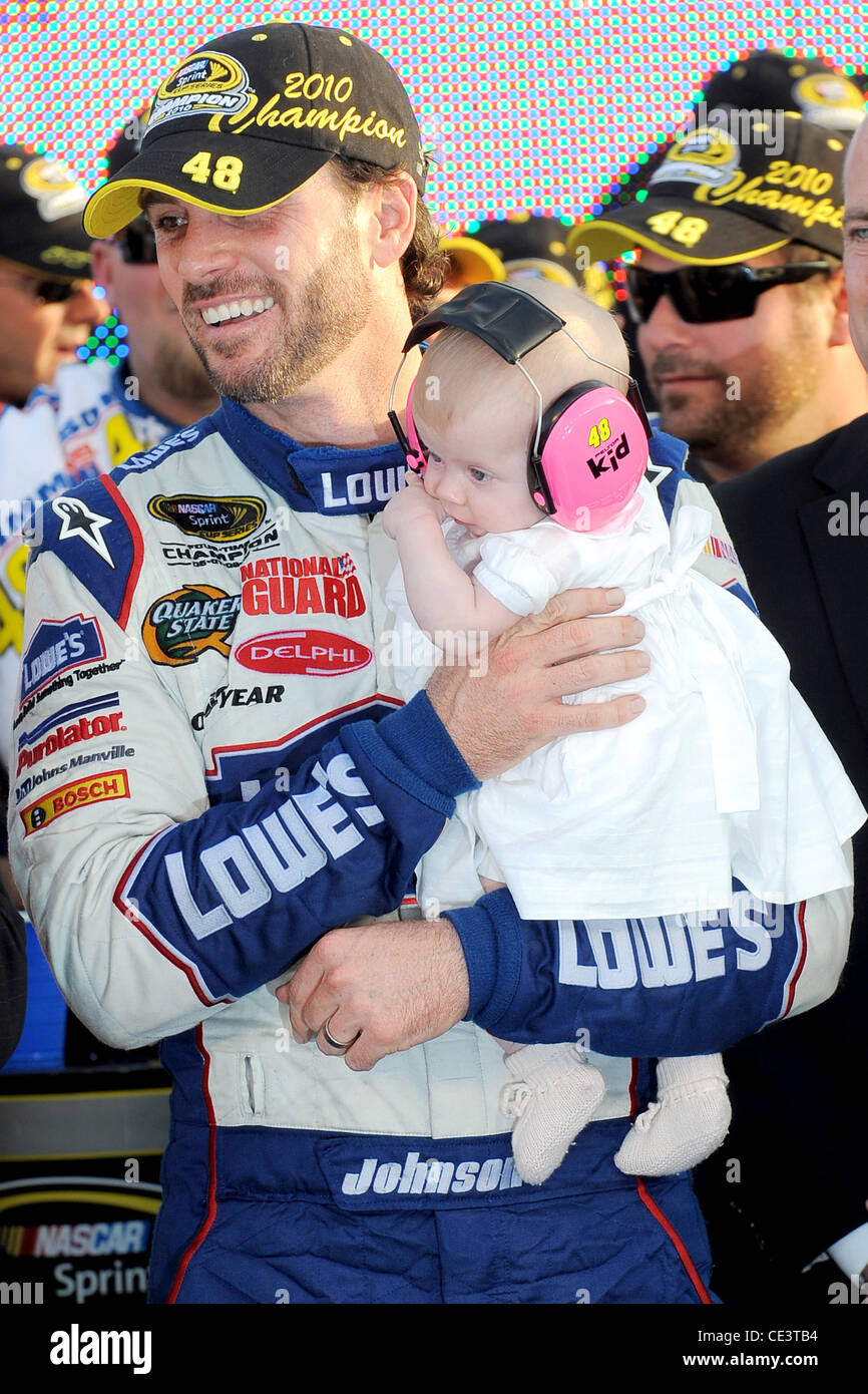 Jimmie Johnson and Genevieve Marie Johnson Jimmie Johnson holds his