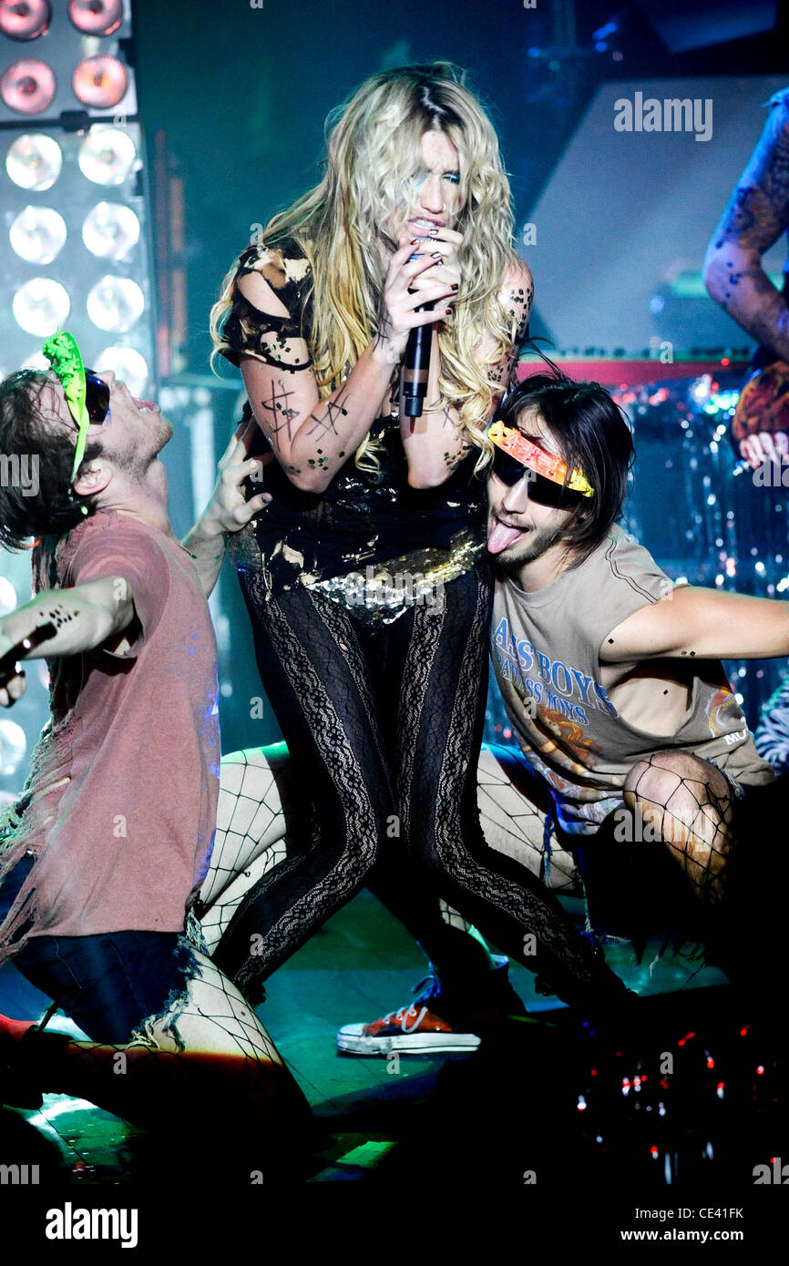 Ke$ha, aka Kesha performing live in concert at Le Trianon Paris, France ...
