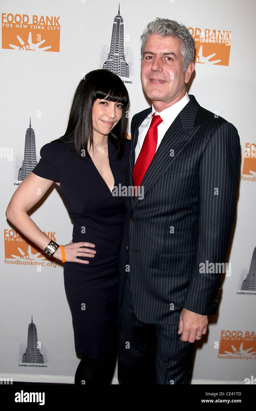 Ottavia Busia and Anthony Bourdain Mario Batali and Food Bank For NYC