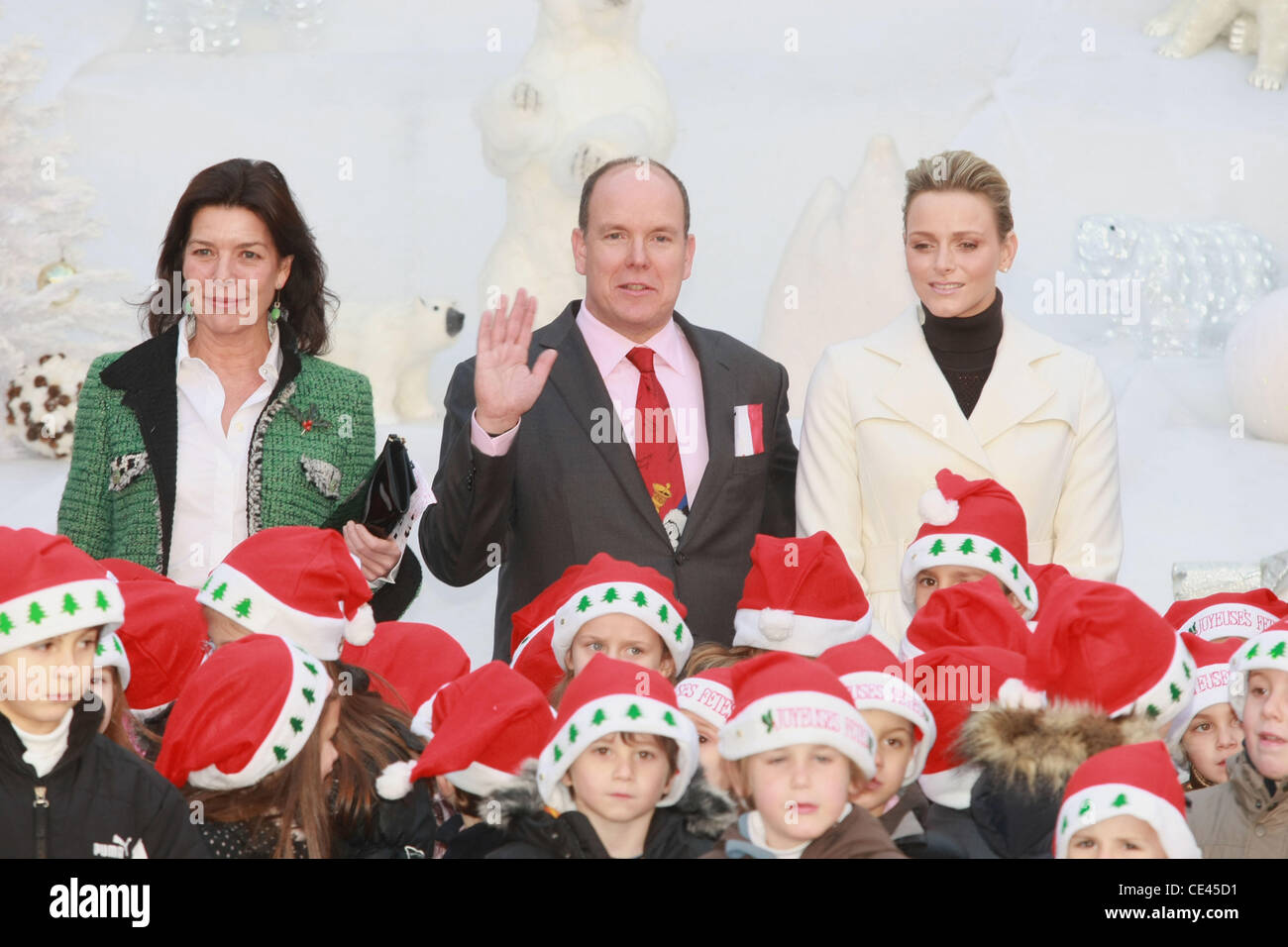 Princess Caroline, Prince Albert And Charlene Wittstock The Grimaldi ...