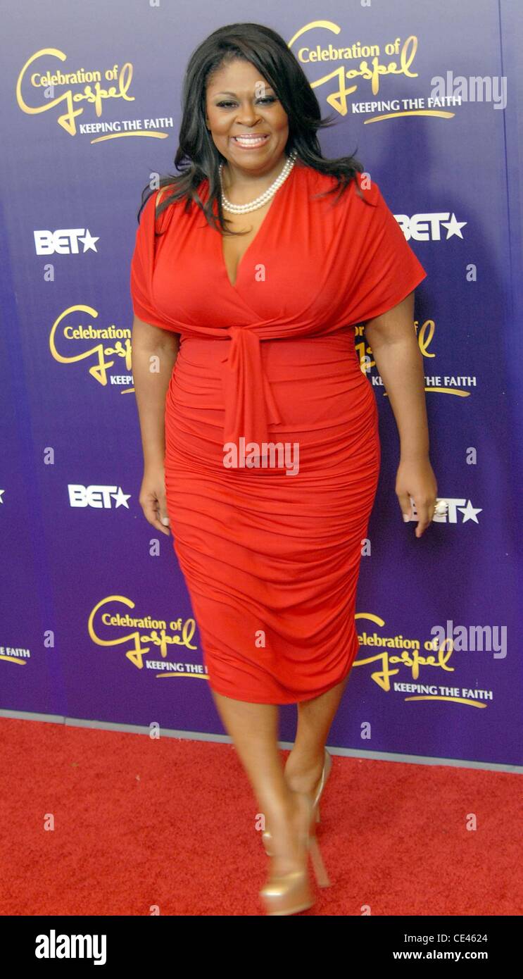 Kim Burrell appears on the red carpet for the BET Celebration of Gospel