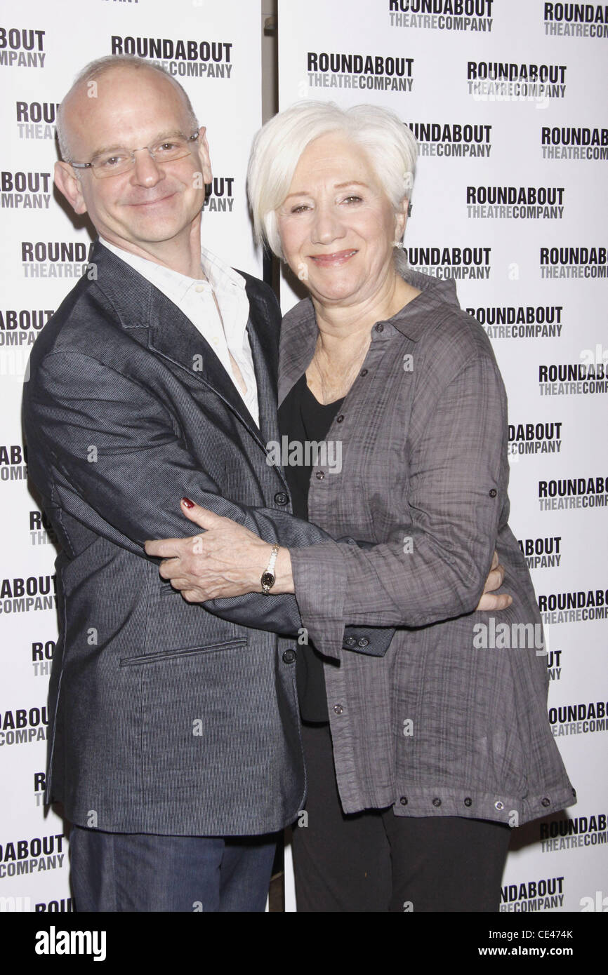 Michael Wilson and Olympia Dukakis Meet & Greet with the cast of the upcoming Off-Broadway production of 'The Milk Train Doesn't Stop Here Anymore' at the Roundabout Theatre Company Rehearsal Space. New York City, USA - 21.12.10 Stock Photo
