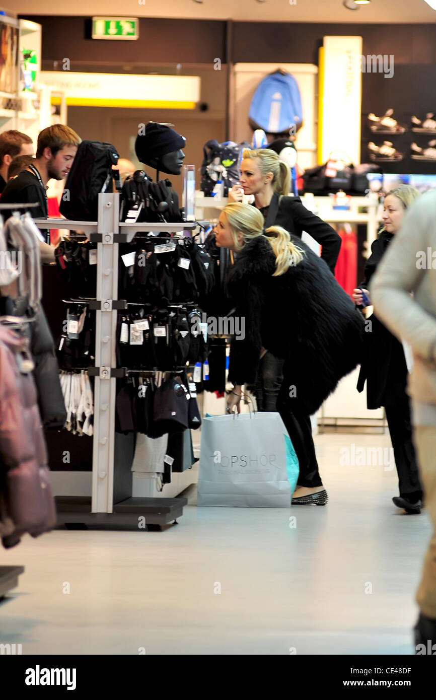 Alex Curran aka Alex Gerrard shopping at the Adidas store at Liverpool One  with a friend Liverpool, England - 06.01.11 Stock Photo - Alamy