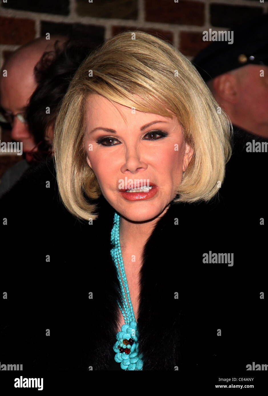 Joan Rivers Celebrities outside The Ed Sullivan Theater for 'The Late