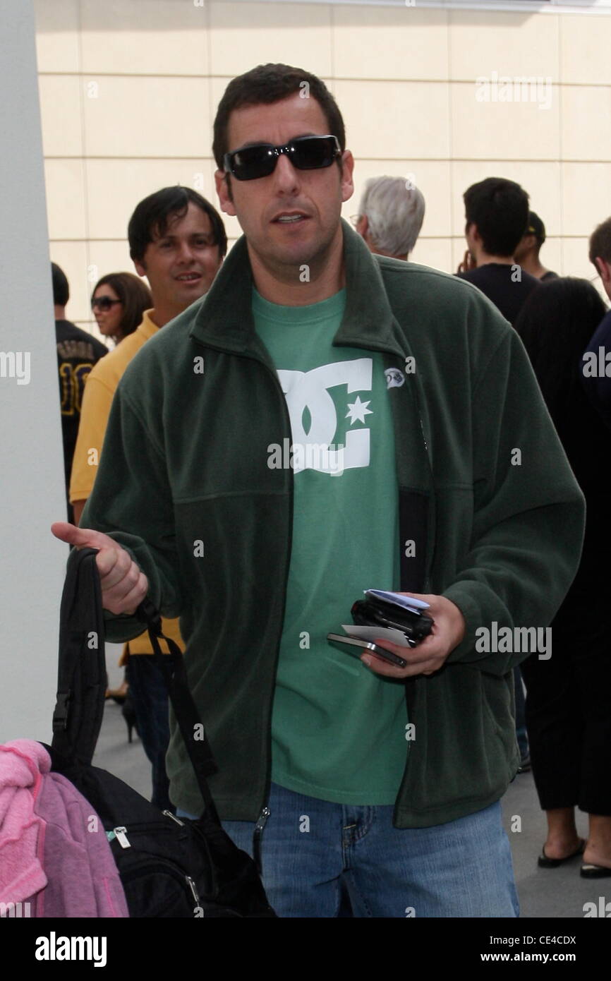 Adam Sandler Celebrities are seen attending the LA Lakers vs. LA Clippers game at Staples Center. Los Angeles, California - 13.01.11 Stock Photo