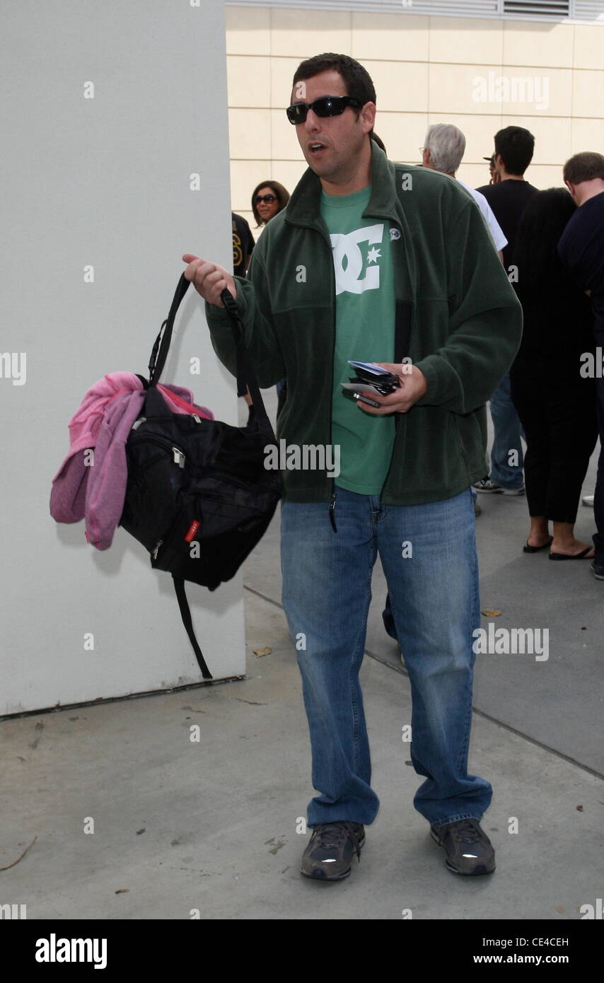 Adam Sandler Celebrities are seen attending the LA Lakers vs. LA Clippers game at Staples Center. Los Angeles, California - 13.01.11 Stock Photo