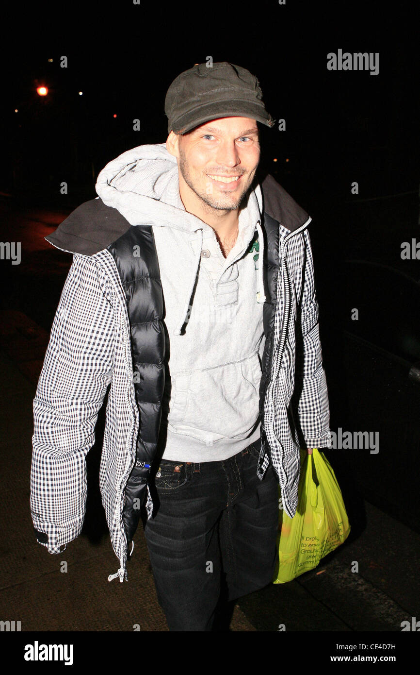 Freddie Ljungberg arrives at a hotel Glasgow, Scotland - 18.01.11 Stock Photo