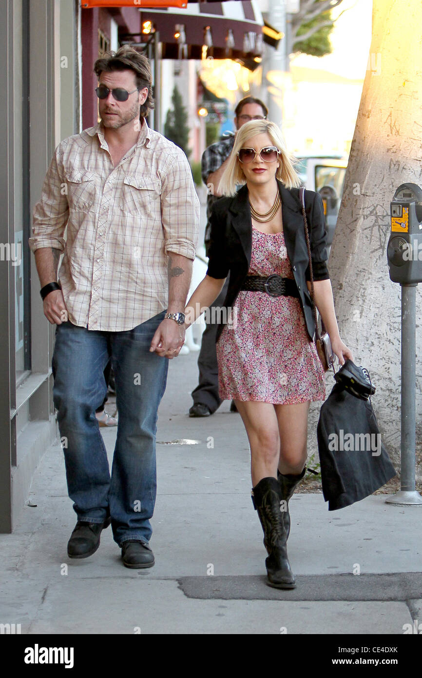 Dean McDermott and Tori Spelling filming for their reality show 'Tori
