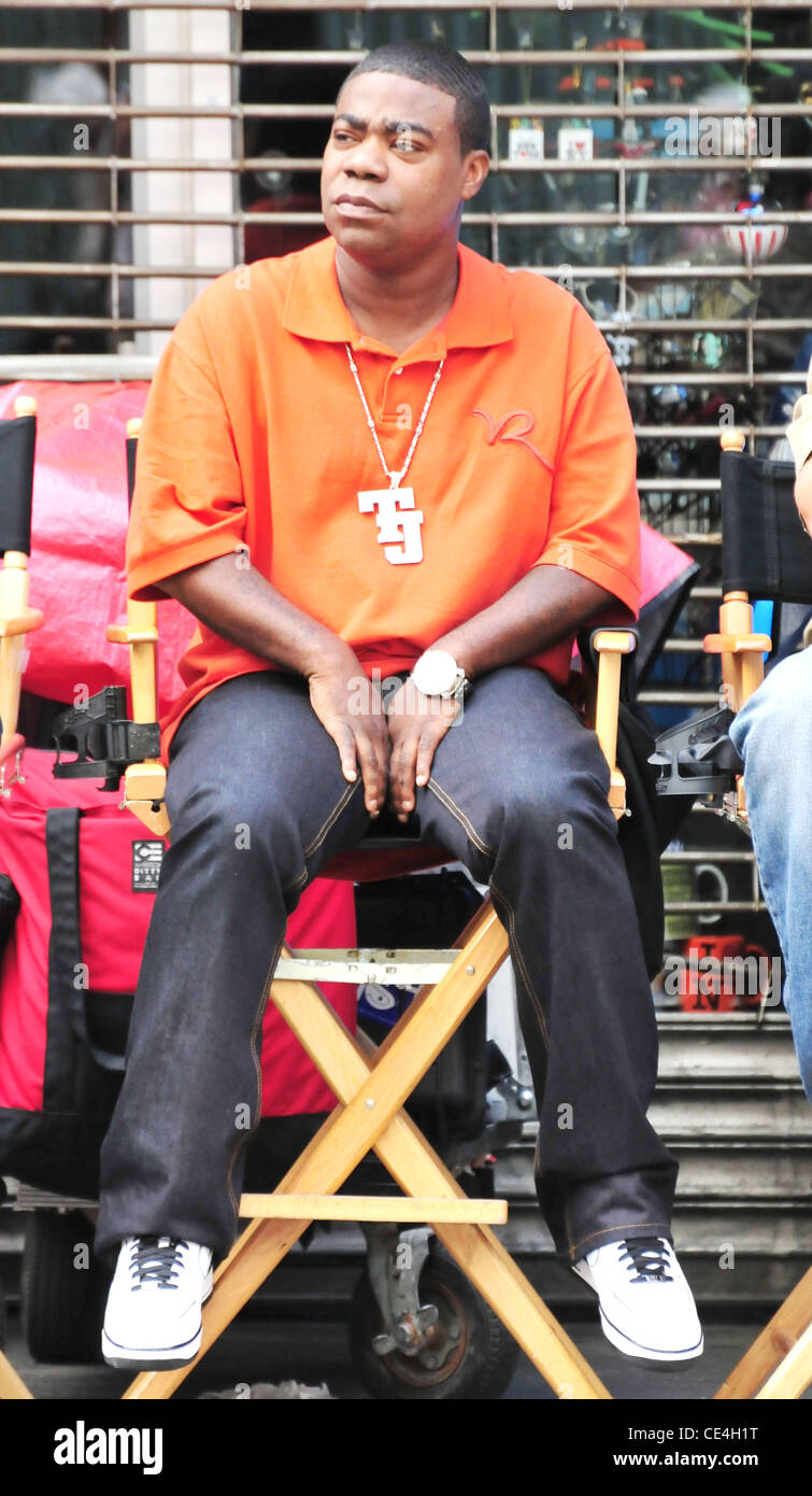 Tracy Morgan filming on location for the television show '30 Rock'.  New York City, USA - 27.08.10 Stock Photo