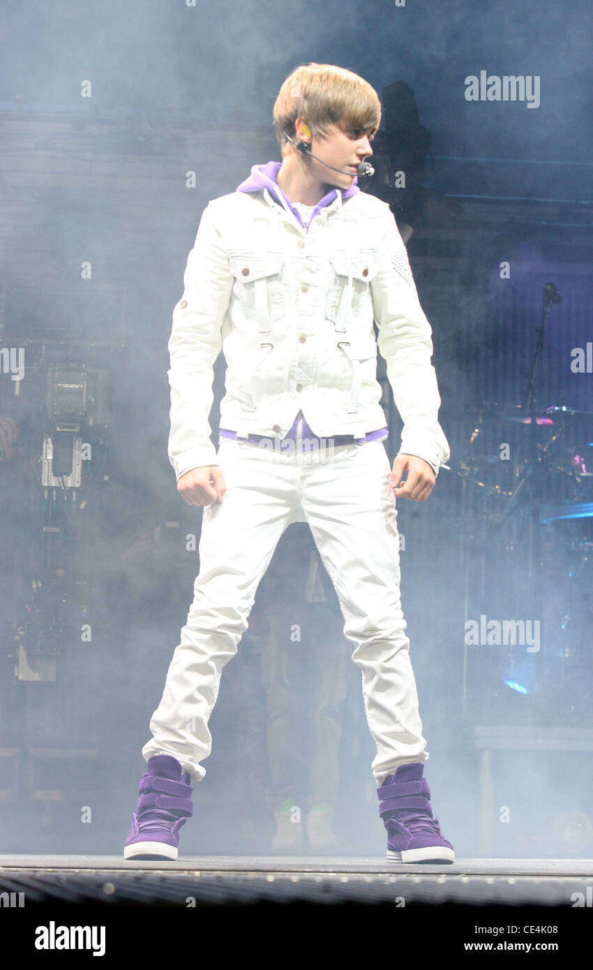 Singer Justin Bieber Performs On Stage During His My World Tour