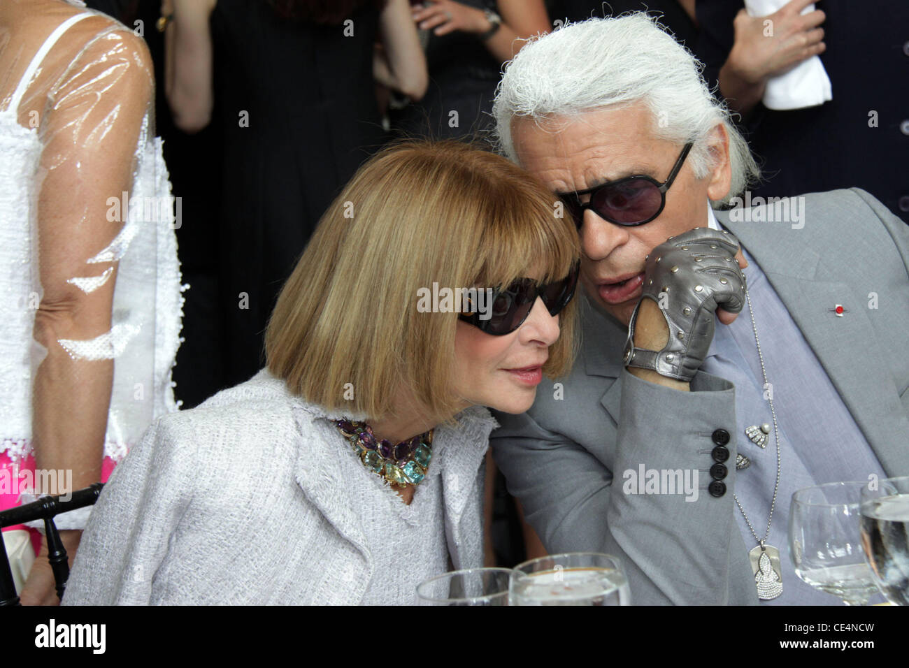 Anna Wintour and Karl Lagerfeld The Couture Council of The Museum at the  Fashion Institute of Technology honours Karl Lagerfeld with a luncheon,  held at Avery Fisher Hall in Lincoln Center 