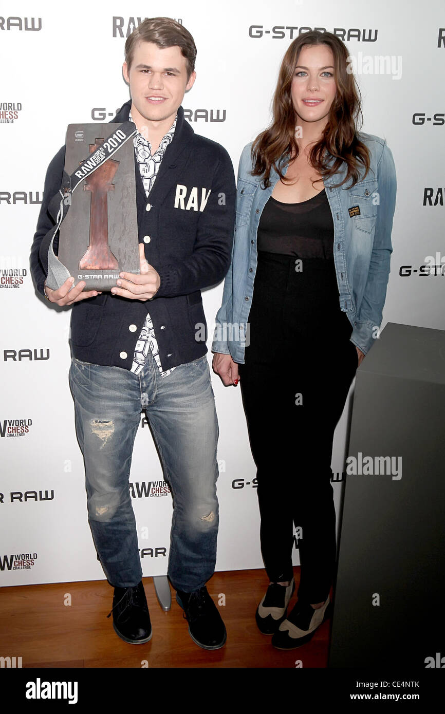 Magnus Carlsen, ranked number one chess player in the world and Liv Tyler G-Star  Raw
