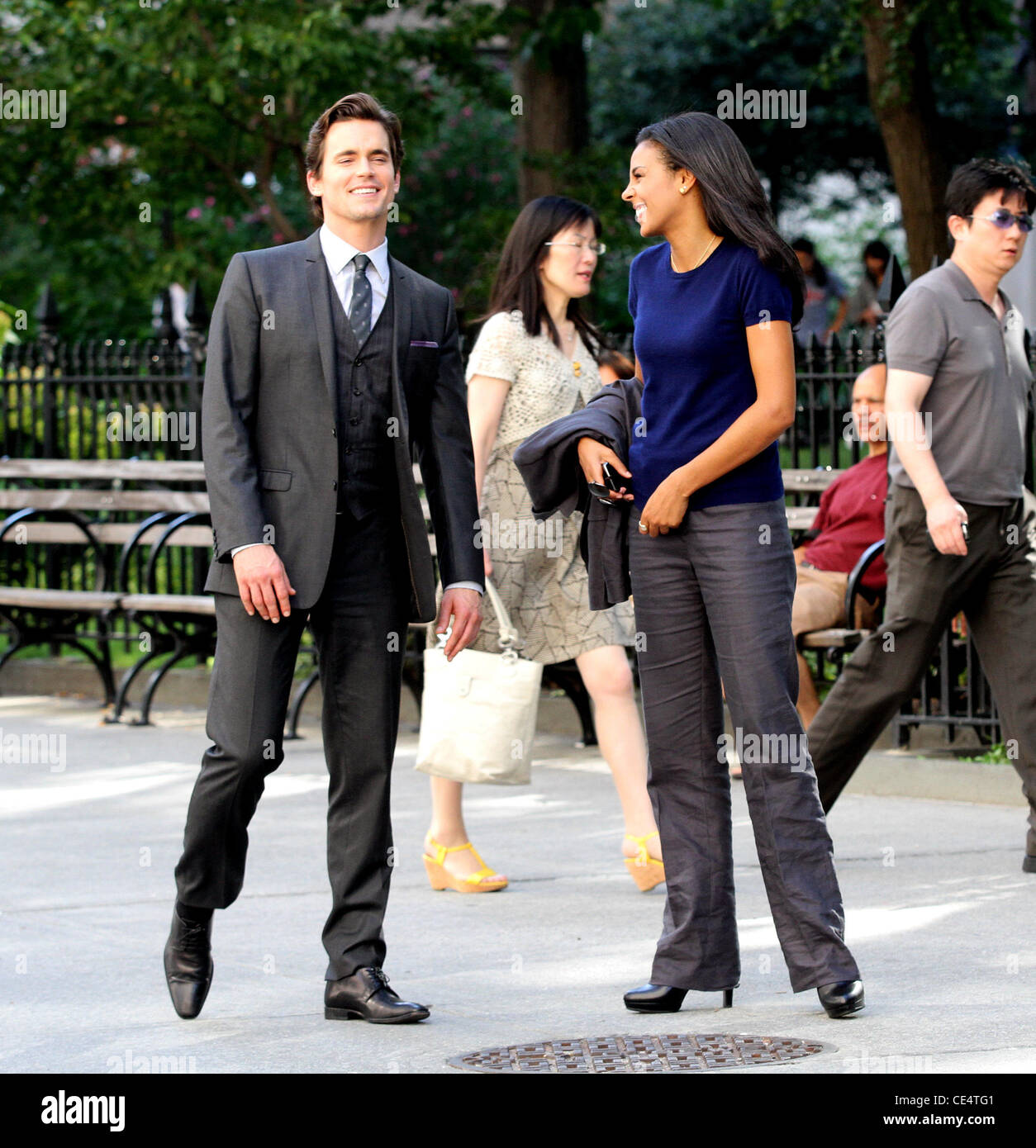 Matthew Bomer and Marsha Thomason are on location shooting the third ...