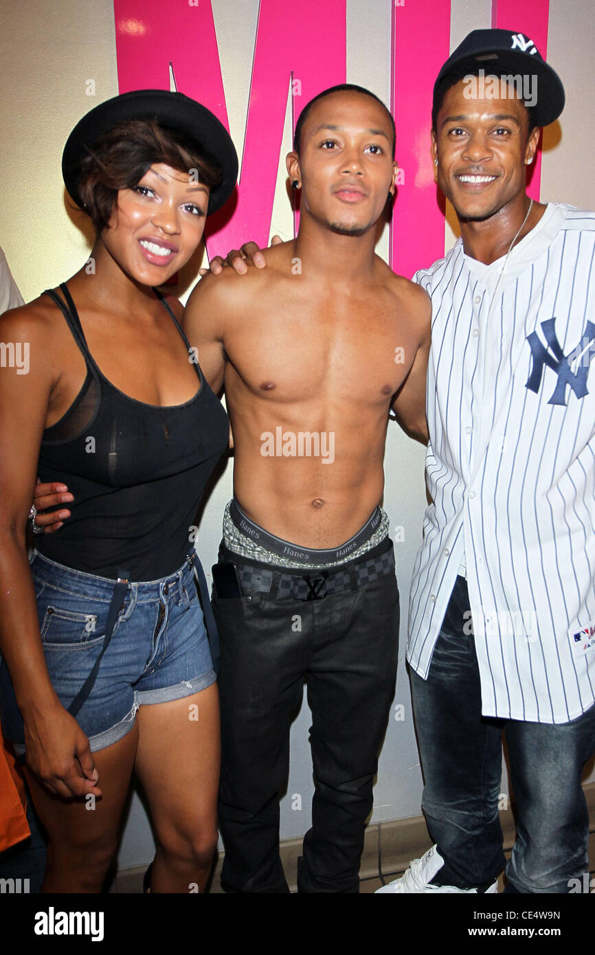 Meagan Good, Romeo aka Percy Romeo Miller, Jr. and Pooch Hall Romeo