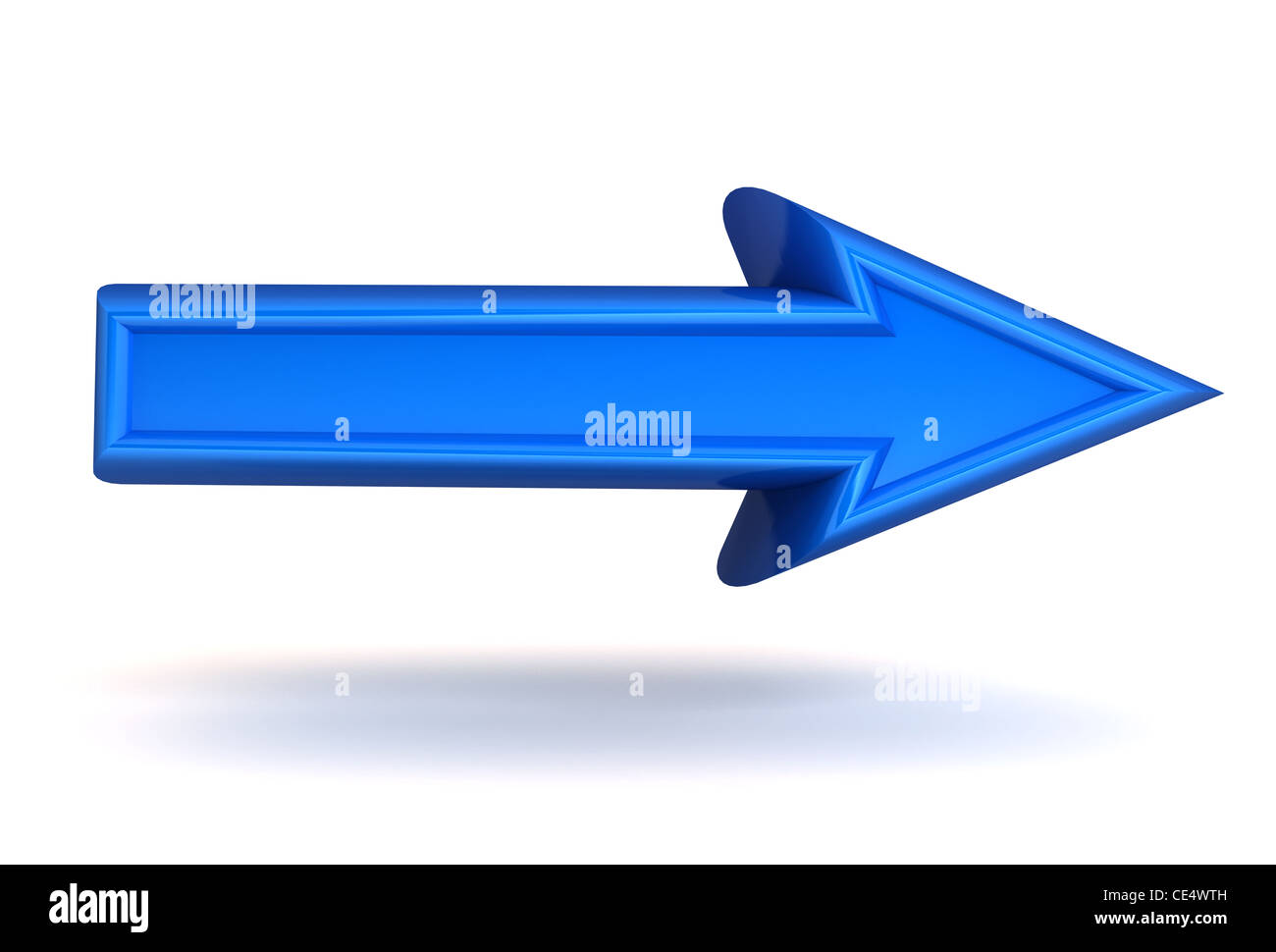 Blue arrow over white background. computer generated image Stock Photo ...