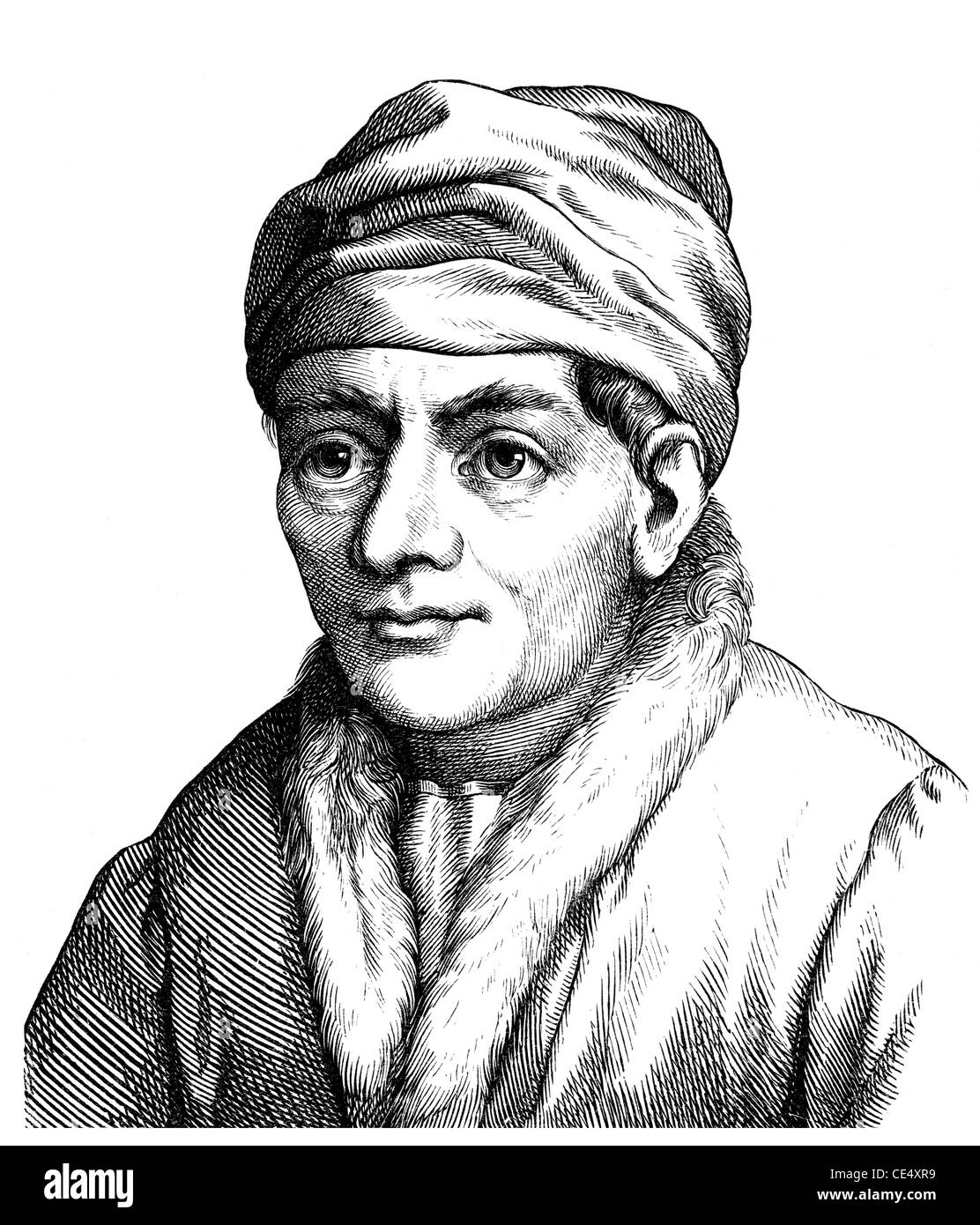Camillus Johann Mueller or Johannes Molitor or Regiomontanus, 1436 - 1476, a mathematician, astronomer and publisher Stock Photo