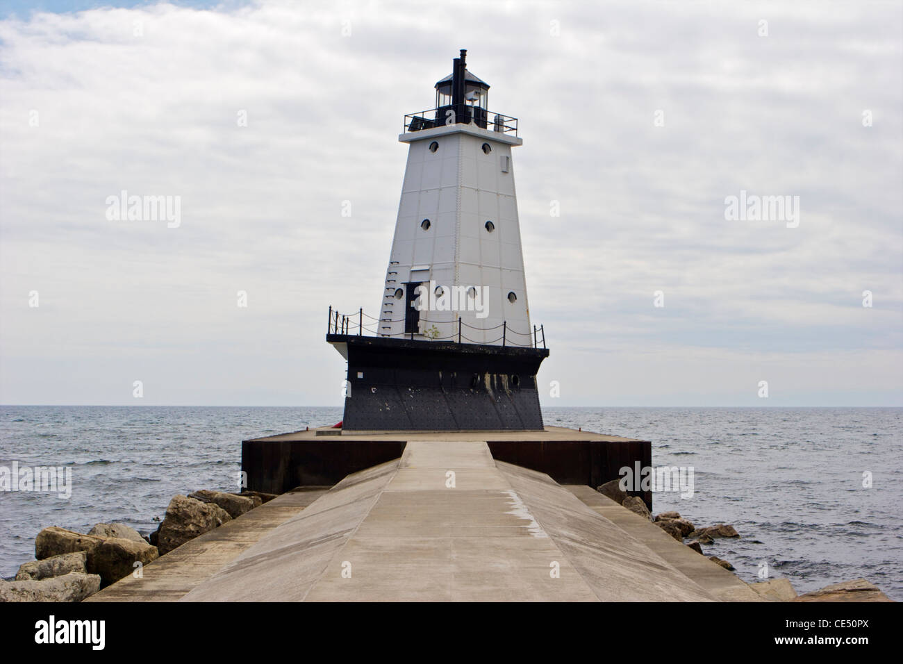 Ludington North Pierhead Lighthouse Stock Photo Alamy