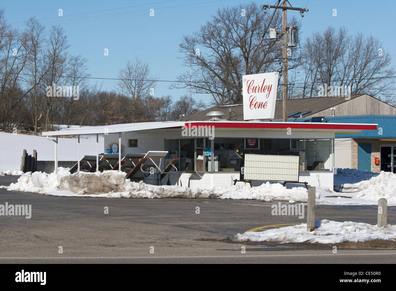 Curley Cone ice cream shop Stock Photo Alamy