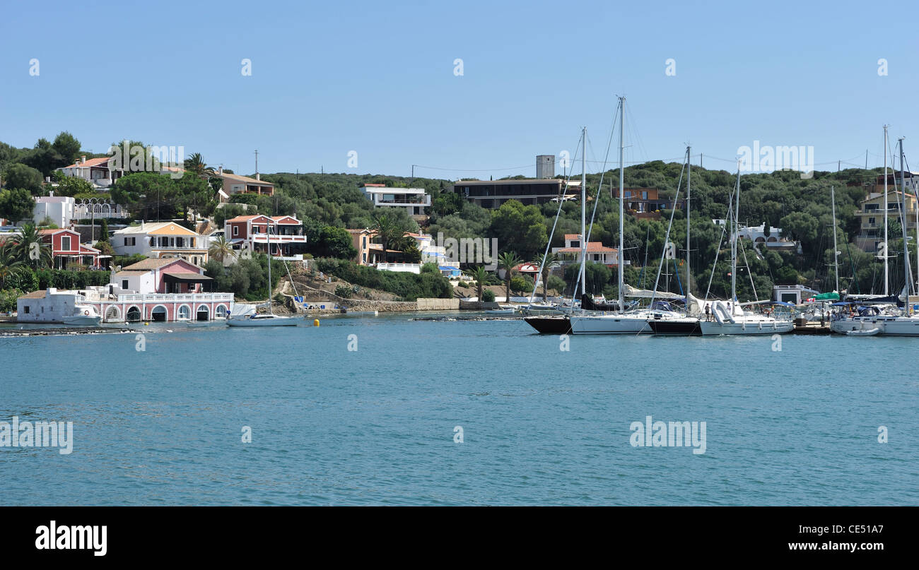 Mao Mahon Harbour near Sant Antoni Menorca Spain one of the largest natural harbours in the