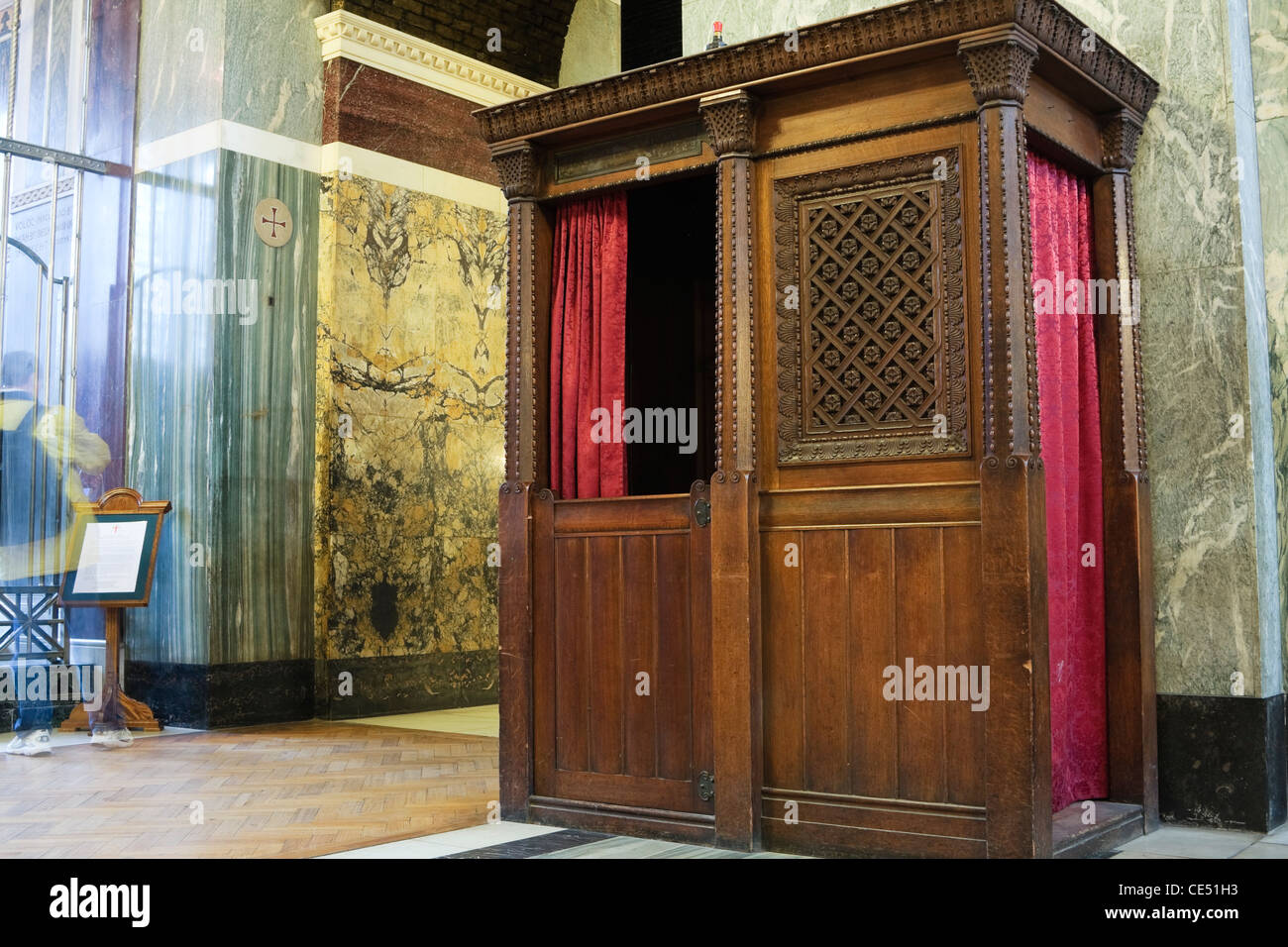 Confession box inside Westminster Cathedral, London, UK Stock Photo - Alamy