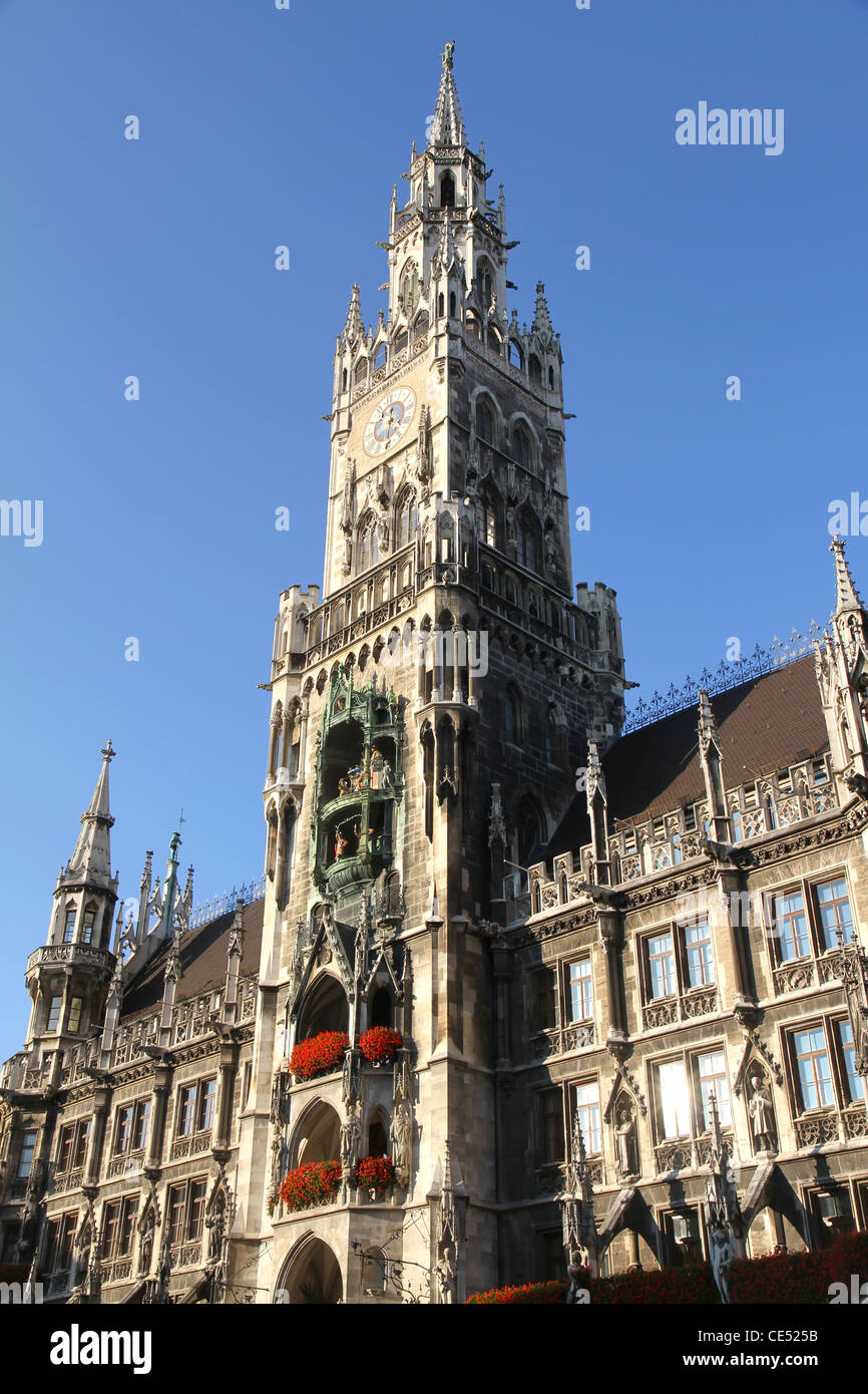 German munich germany townhall new rathaus architecture hi-res stock ...