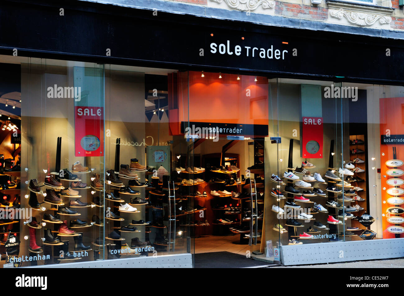 Sole Trader Shoe Shop, Cambridge, England, UK Stock Photo