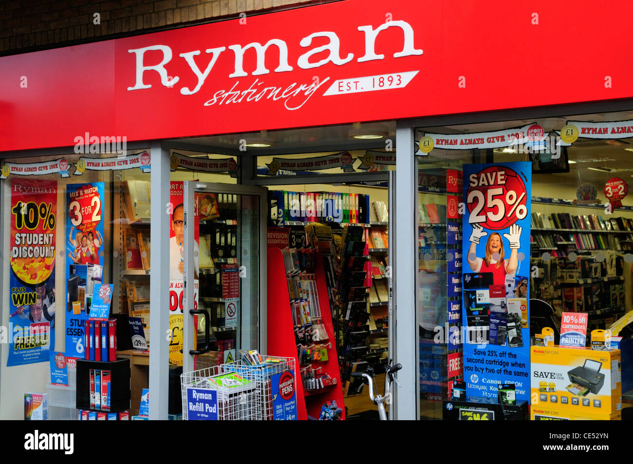 Ryman Stationery Shop, Cambridge, England, UK Stock Photo