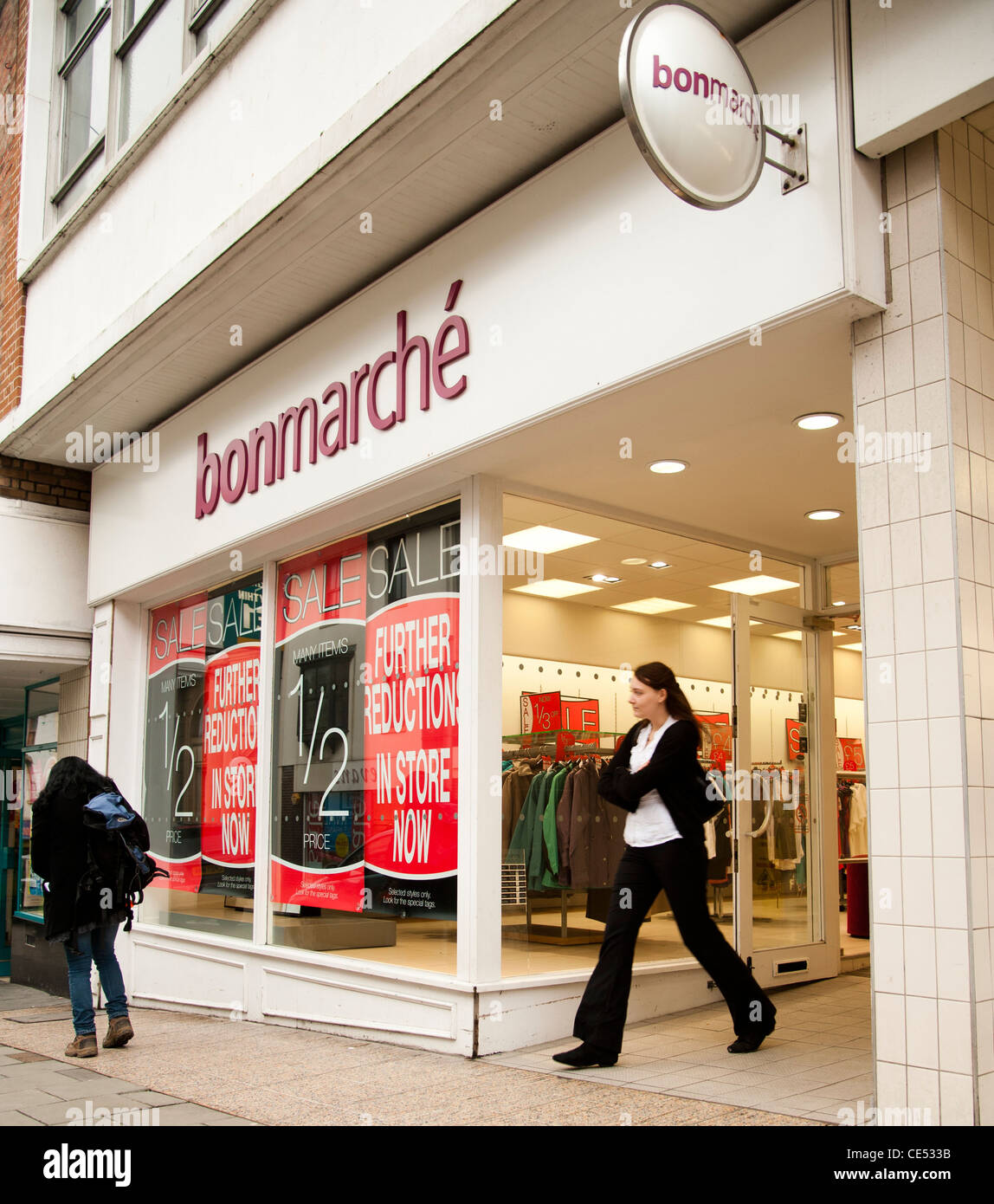 A branch of the women's clothing store BonMarche, part of the failed  Peacocks group of stores, about to close down, UK Stock Photo - Alamy