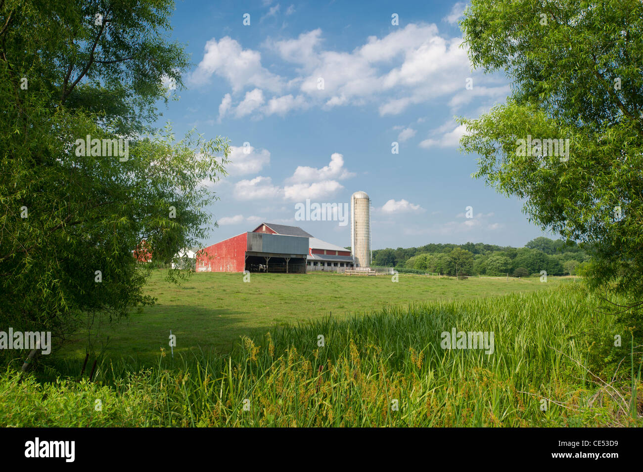 Farm on the Mason Dixon line in Cecil County Stock Photo