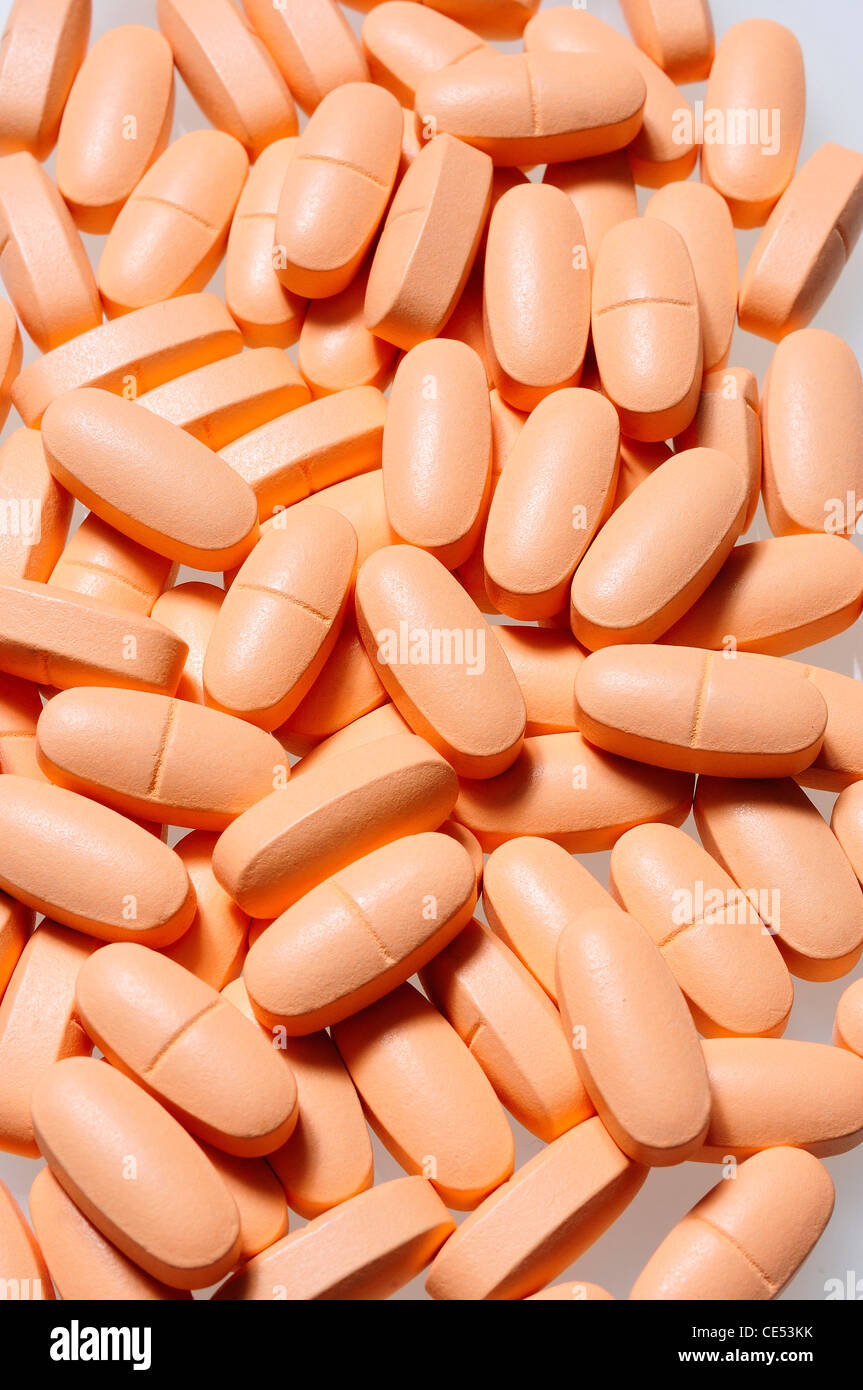Bunch of multi  Vitamins with antioxidants Stock Photo