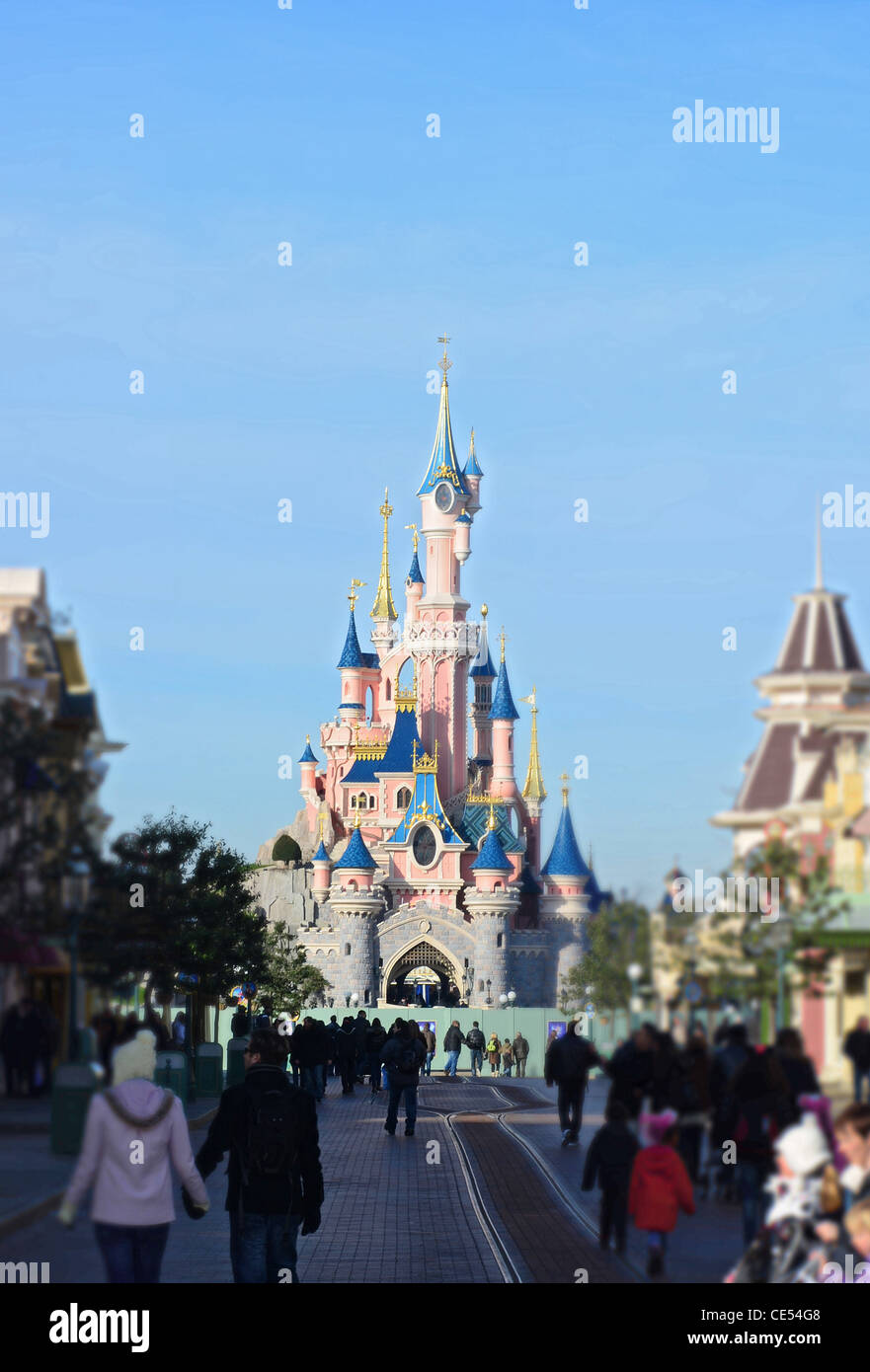 Inside Disneyland park near Paris, France. Stock Photo
