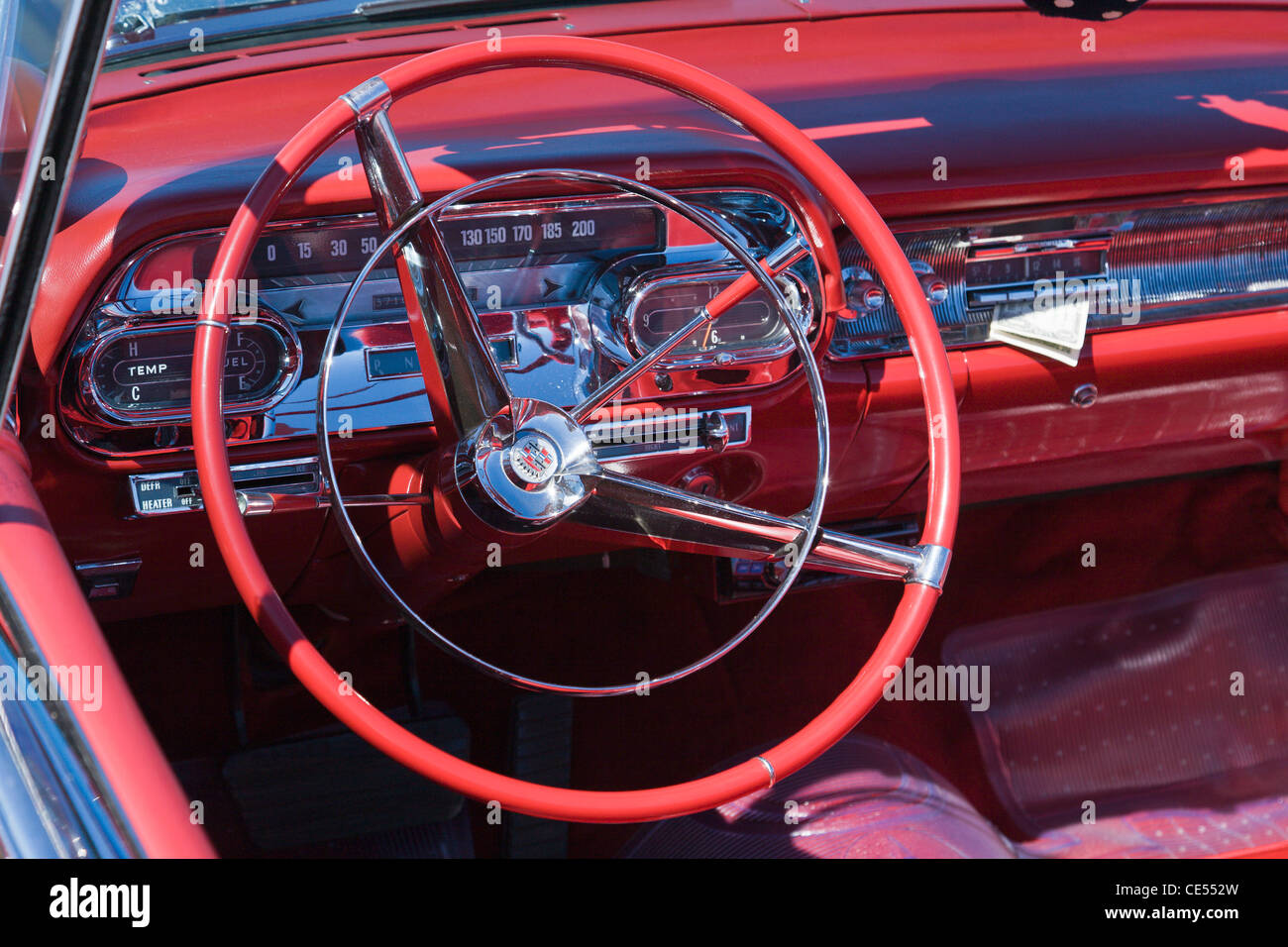 The Interior Of A Cadillac An American Classic Car Stock