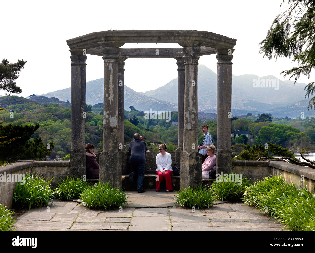 Italian garden at Garinish Island, Glengarriff, Beara, County Cork, Ireland Stock Photo