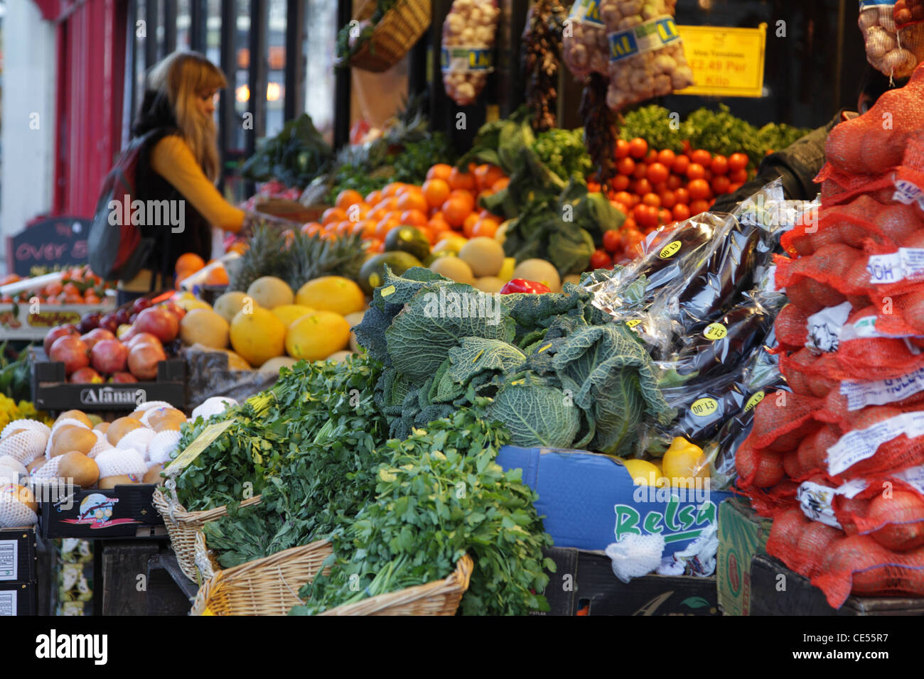 Fruit and vegetable store in Brighton Stock Photo Alamy