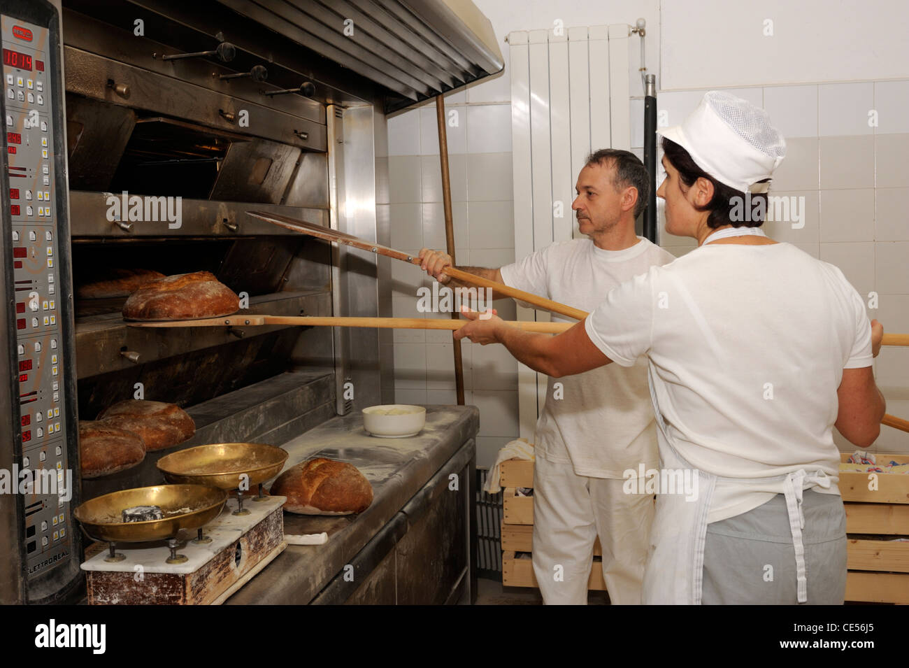 italy, basilicata, bakery, bread oven Stock Photo