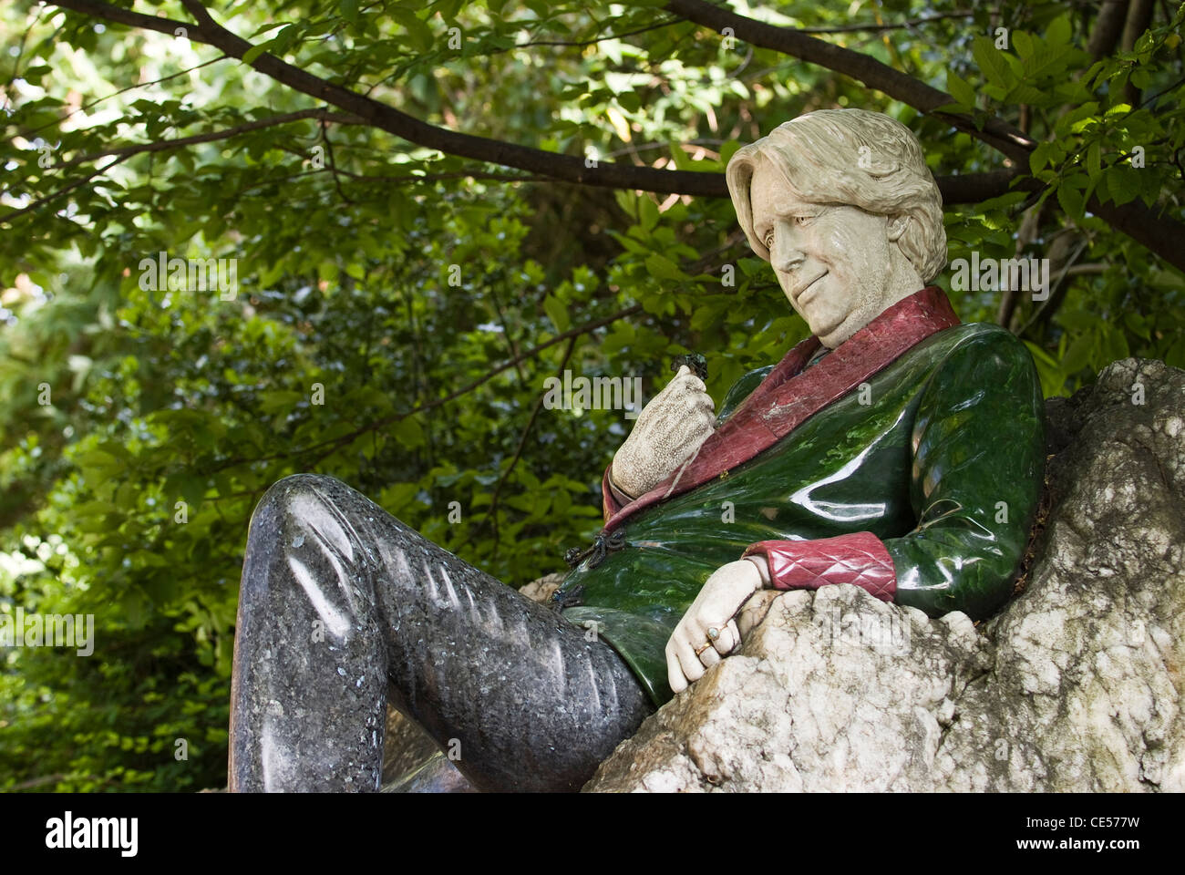 Oscar Wilde Statue, Merrion Square Park, Dublin Stock Photo