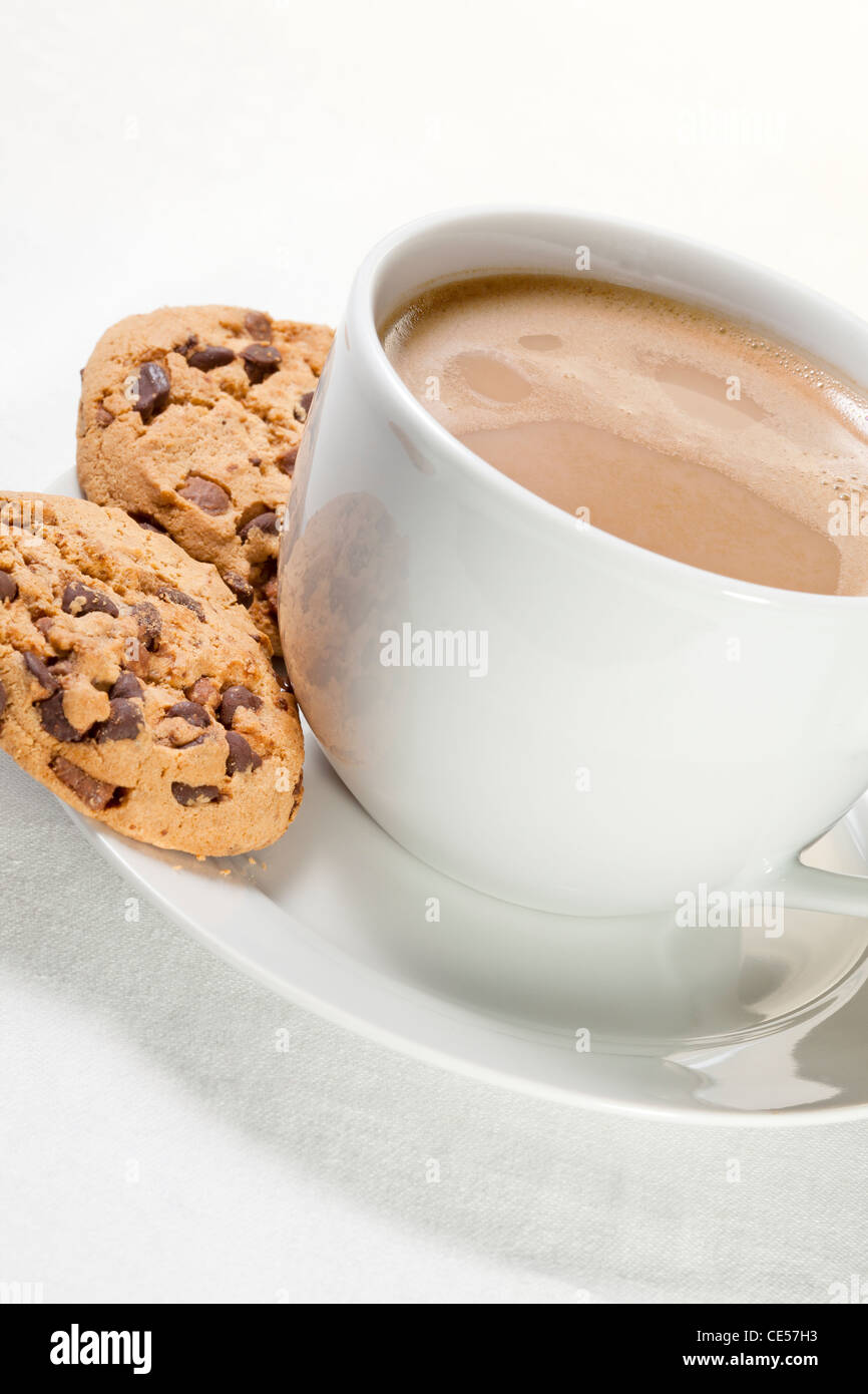 coffee and biscuits Stock Photo