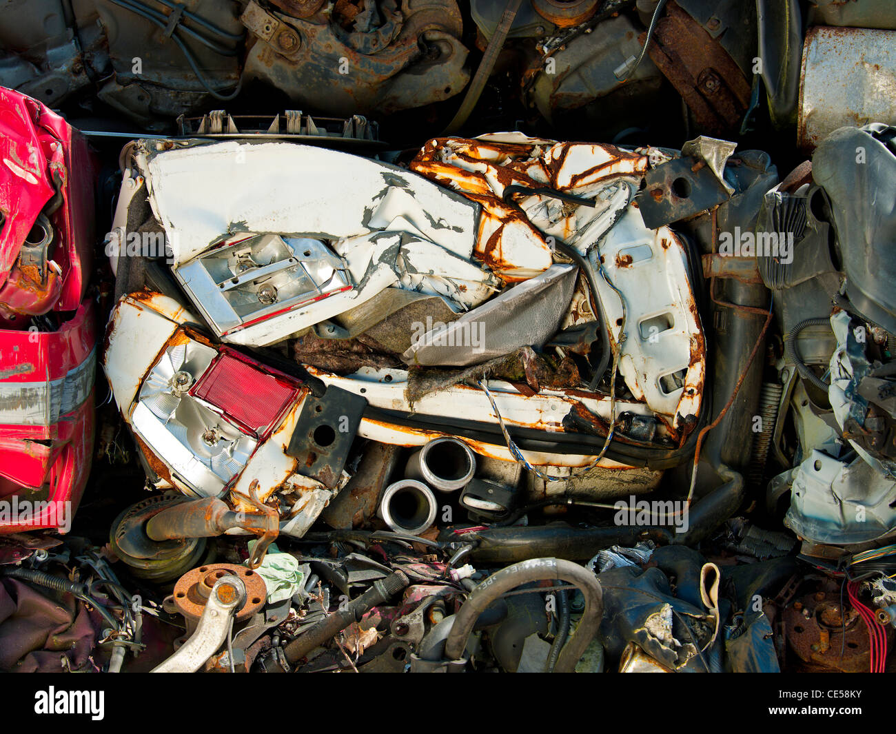 Car breakers yard scrap Stock Photo Alamy