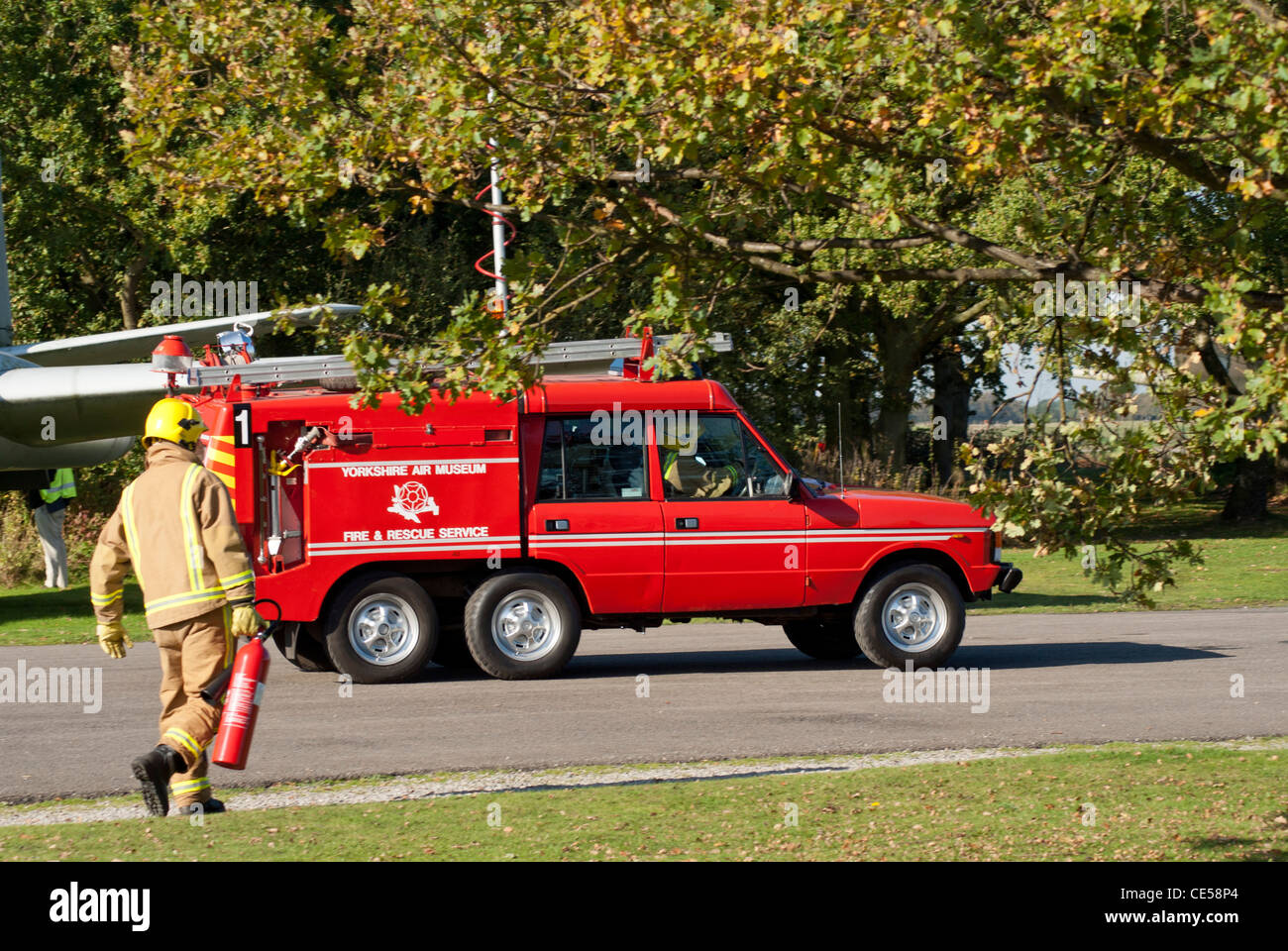 Airport Fire Engine Stock Photo