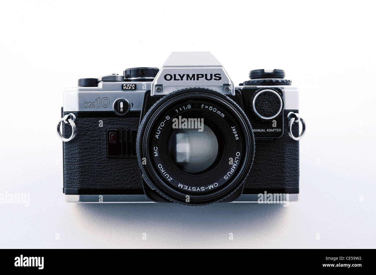 An Olympus OM10 35mm SLR film camera Stock Photo Alamy