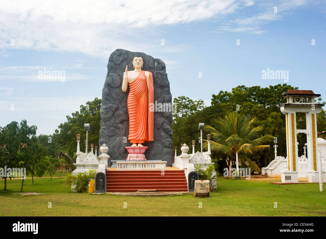 Buddha statue in lokal temple . Sri Lanka Stock Photo