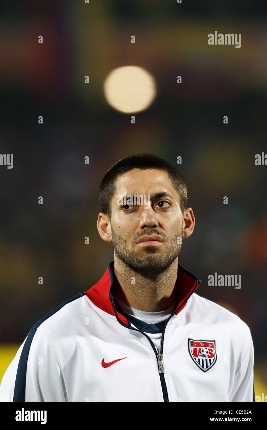 Clint Dempsey of the United States stand for team introductions before a  2010 FIFA World Cup round of 16 match against Ghana Stock Photo - Alamy