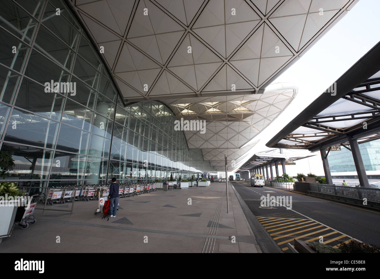passenger entrance to hong kong international airport chek lap kok hksar china asia Stock Photo