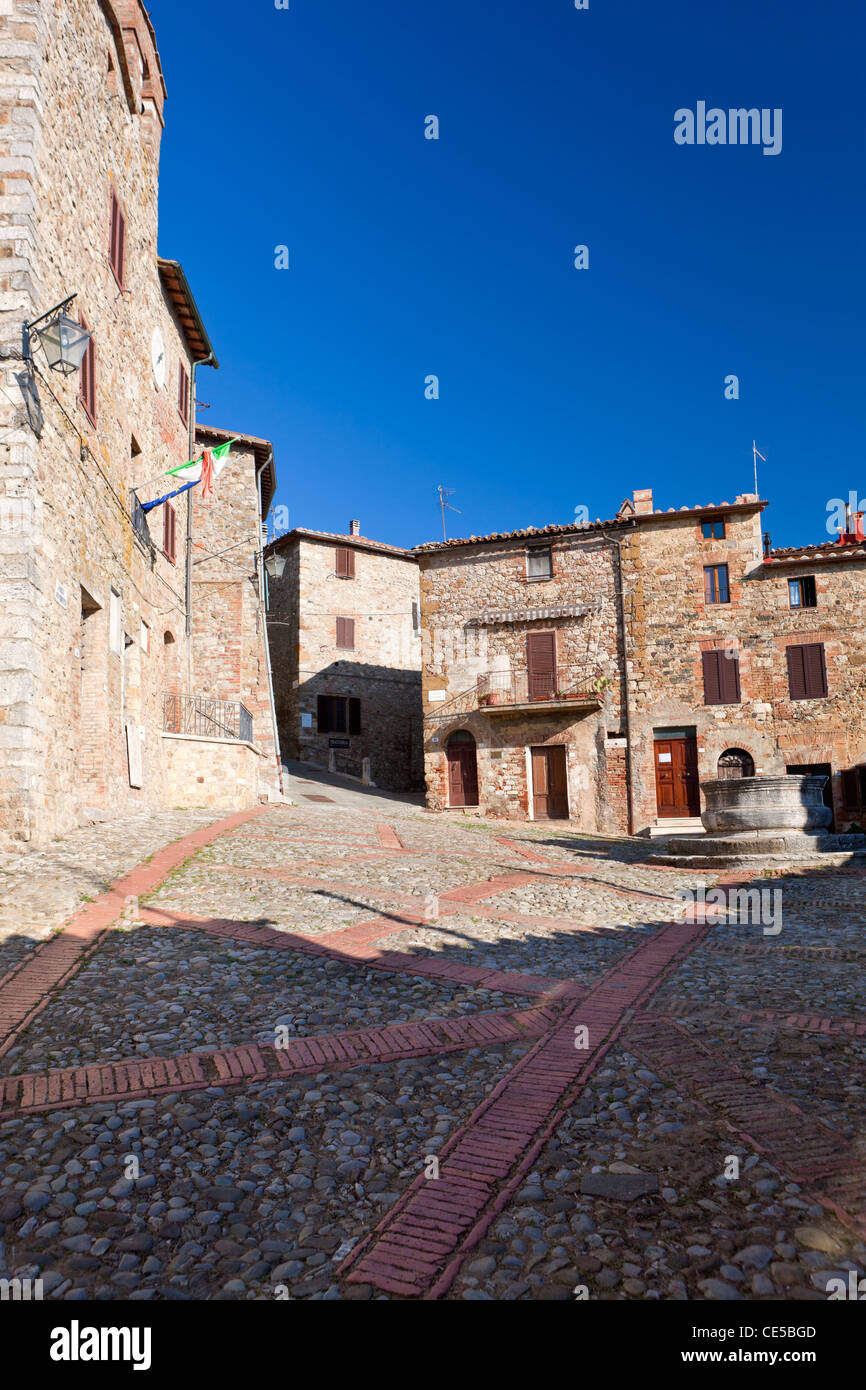 The centre of the town Castiglione d'Orcia, Val d'Orcia, Province of ...