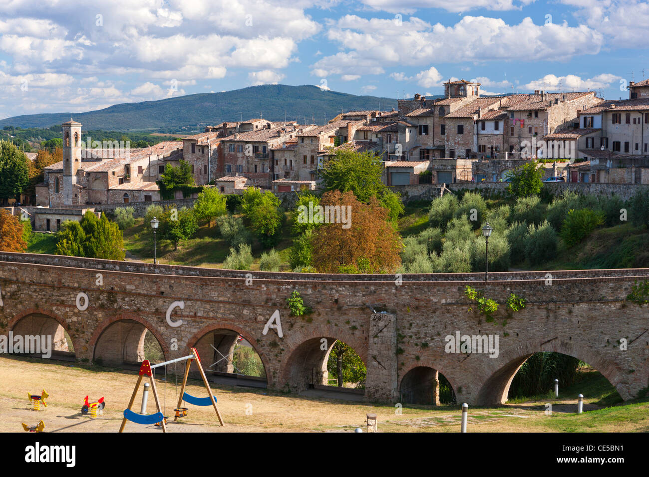 Colle di Val d'Elsa or Colle Val d'Elsa is a town and comune in Tuscany, Province of Siena, Italy, Europe Stock Photo